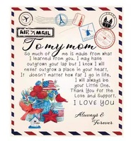 Cadeau pour mère et fille, jet personnalisé, imprimante, couverture d'enveloppe en flanelle