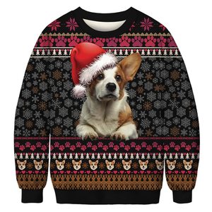Cartone animato Streetwear uomo natale felpa con cappuccio tinta piena stampa di sublimazione di natale Sport felpe con cappuccio 3D cane Wordy felpe con cappuccio per gli uomini - Product Image 2