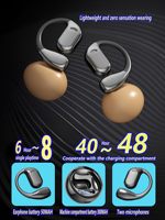 Écouteurs Bluetooth M76 à crochet d'oreille ouvert avec traduction IA, traducteur intelligent face à face 144 langues, suppression du bruit