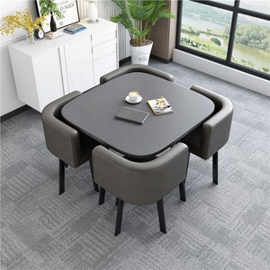 Set Tavolo Quadrato in <span class=keywords><strong>MDF</strong></span> con 4 Sedie GEDO dal Design Moderno ed Elegante per Ristorante - Product Image 5