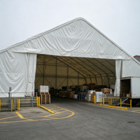 Tente modulaire à double paroi isolée à grande portée pour le stockage en vrac de foin, ensilage, céréales et fourrage pour le bétail