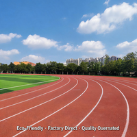Système de revêtement de sol sportif élastique pour terrain d'entraînement, piste d'athlétisme de 400 m approuvée par l'IAAF pour les climats tropicaux d'Asie du Sud-Est