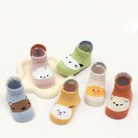 Chaussettes bateau antidérapantes OEM de haute qualité avec motifs animaux de dessin animé mignons pour bébés filles de 0 à 3 ans, idéales pour l'été et l'automne