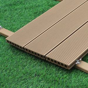 Straight Stripe WPC Outdoor Flooring Holes Waterproof Anti-Uv Wood <b>Plastic</b> Composite Garden Decking - Product Image 3