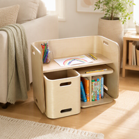 Ensemble table et chaises pour enfants en bois en forme de U, écologique et sûr, pour l'école, la bibliothèque, la maison, les jeux et les études