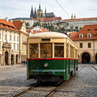 Tren Eléctrico Turístico Heritage Tram para Parques de Atracciones, Ferrocarril Panorámico, Transporte de Pasajeros