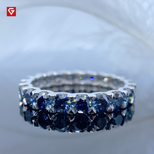 Gigawewe — <span class=keywords><strong>bague</strong></span> personnalisée en or blanc, <span class=keywords><strong>diamant</strong></span> couleur D vs1, coupe ronde 18K, 3.0mm, cadeau, bijoux pour filles - Product Image 2