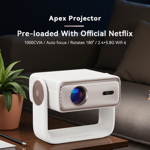 Proyector Portátil Apex 1080P con <span class=keywords><strong>Netflix</strong></span> Oficial, 1000 CVIA Lúmenes, Interfaz Enriquecida, Autoenfoque, Android 13, Proyector de Cine en Casa - Product Image 1