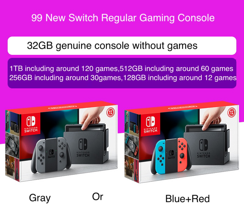 99New Switch Regular Version Red+Blue or Gray Random