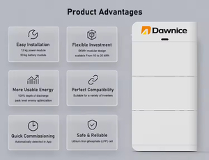 Ev güç depolama için 51.2V 5KW/10KW/20KW lityum iyon batarya montaj yığını güneş sistemi için iletişim portu olabilir - Product Image 3