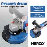 Meuleuse d'angle électrique portable HERZO 1400W 125MM avec pare-poussière pour le polissage de sols et murs en béton, idéale pour le bricolage