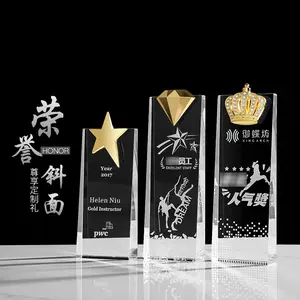 Honor Of Crystal Wholesale Cheap Star Decorative Crystal Award Star Decorative Crystal Glass Award Trophy