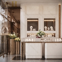 Boutique Schmuck-Showroom 3D-Designs Moderner Glas-Schmuckpräsentationsschrank Maßgefertigte Schmuck-Vitrine