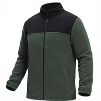 Veste polaire unisexe avec logo brodé personnalisé, col montant, fermeture éclair, imperméable, coupe-vent, pour sports d'hiver en plein air