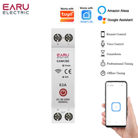 Disjoncteur intelligent WiFi EweLink MCB 1P+N 63A avec relais temporisé et commande vocale pour Alexa Google Home Assistant EAWCBE