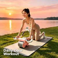 Nouveau Rouleau de Massage Corporel Minceur à Rebond Automatique pour la Maison, Sport et Fitness, pour Hommes et Femmes Adultes, Équipement d'Exercice Abdominal