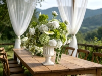 Centros de Mesa con Bola de Flores para Bodas, Personalizables, Rojos, de Seda Artificial, Estilo Romántico, Duraderos, de Alta Calidad, Profesionales, de 40-80 cm