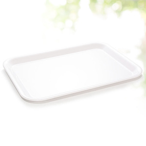 White Rectangular Melamine <b>Tray</b> A5 Size For Hotel Coffee <b>Tea</b> Serving Commercial Use - Product Image 1