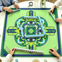 Tapis de Mahjong Américain Premium Pliable Anti-plis en Caoutchouc – Accessoire Esthétique pour Mahjong