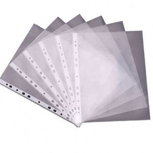 Protège-documents en plastique transparent robustes, lot de 100, avec 11 trous renforcés, pour dossiers de présentation compatibles avec les classeurs à 3 anneaux standard - Product Image 1