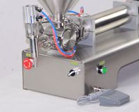 Machine de remplissage pneumatique pour liquides visqueux, crèmes, pâtes, confitures, sauces, miel, ketchup, huile en bouteilles et bocaux