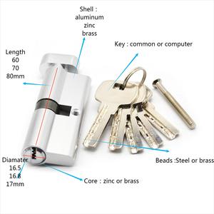 High Security European Style Aluminum Lock Cylinder with Cheaper Price - Product Image 3