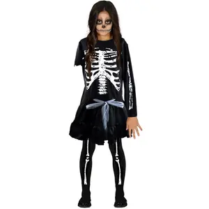 EraSpooky dia Esqueleto Bodysuits para Halloween Meninas 3D Esqueleto Cosplay Macacão Bodysuit para 3-7 anos de idade Meninas