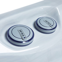 VIRLUX Spa extérieur pour 6 personnes avec 56 jets, baignoire spa en acrylique, idéal pour les petits espaces