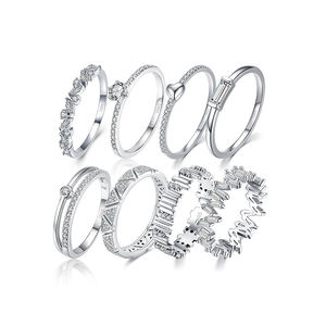 2023 السيدات وعد بلينغ الماس الفضة الاسترليني المشاركة مخصص خاتم ذهبي للنساء 925 خواتم الزفاف مجوهرات - Product Image 5