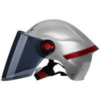 BYB/RNG argent miroir court BY-206 OEM/ODM casque de moto de haute qualité casque ouvert adulte