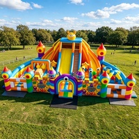 Trampoline gonflable pour enfants et adultes, château gonflable commercial en PVC pour l'extérieur, glissière, taille personnalisée en usine
