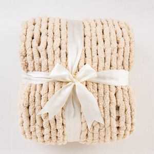 Couverture tricotée à la main en chenille, 30 pièces, en micro fil épais, parfait, 0.1s, 2-2.5cm, en polyester, au choix - Product Image 2