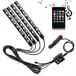 Luz Ambiental LED RGB de Siete Colores con Control Remoto y Activación por Voz, 36SMD, Ritmo Musical, APP36 Estándar, 12V 10W - Product Image 1
