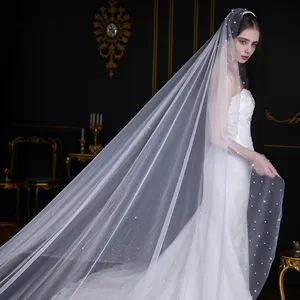 Extended Widen Pearl Bridal Veil Wedding Senior Sense Veil Bride Main Veil