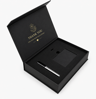 Boîte cadeau magnétique pliable noire de luxe personnalisée pour accessoires électroniques et numériques, emballage en carton rigide recyclable