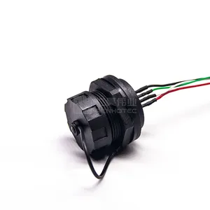Connecteur de panneau PCB étanche IP67, lot de 50 pièces, connecteurs USB Type <span class=keywords><strong>A</strong></span> B mâle femelle, montage pour fil, vis noire, MINI prise RGB avec câble - Product Image 1