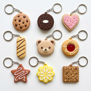 Wholesale Hot Selling Personalised Promotional Minimalist Cartoon Cute <b>Keychain</b> Charms for Accessories - Product Image 3