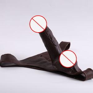 Buikspier Baron Zwarte Koffie Gespannen Penis Ondergoed Draagbaar <span class=keywords><strong>Gay</strong></span> Ondergoed met Kunstpenis Seks Speelgoed - Product Image 4