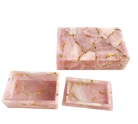 Luxe Rose Cristal Précieuses Bijoux Boîte De Rangement Pour La Décoration