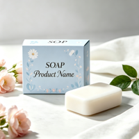 Boîtes d'emballage de savon personnalisées en papier de luxe, nouveau design, en matériau bleu recyclable