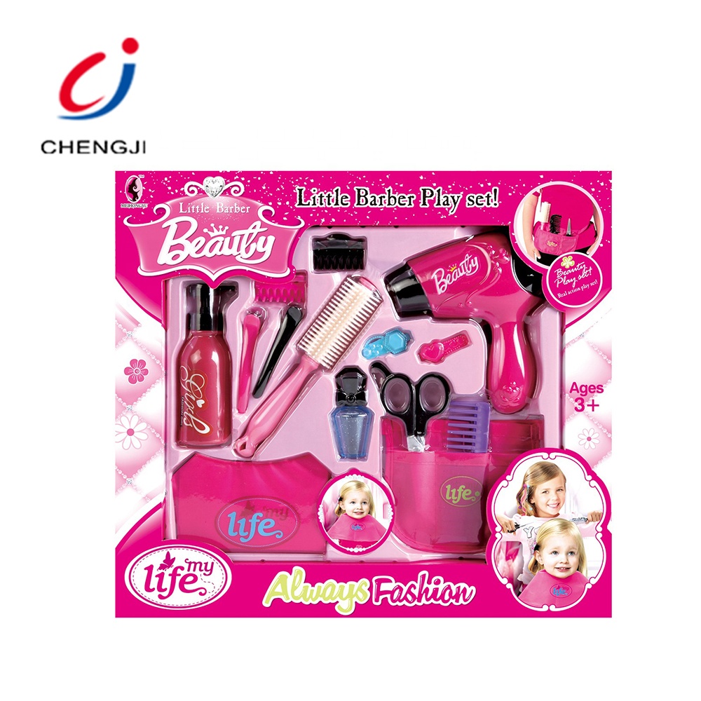 Pretend Barber Shop Kids Play Beauty Set Fun Fashion