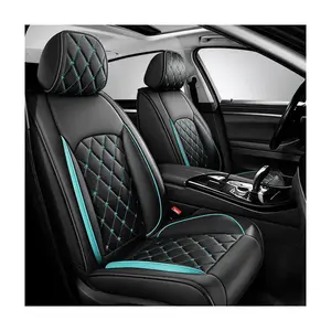 QIYU Factory 1 Set Luxury PU Leather Full Car Seat Cover Waterproof And Breathable Universal Cushion Sports Design Style