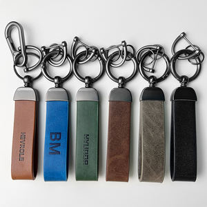 LLavero de coche simple de moda de gama alta personalizable colgante llavero de cuero llavero de coche de cuero de Metal - Product Image 5