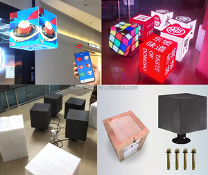 50cm <span class=keywords><strong>Led</strong></span> Cube Video màn hình p2.5 RGB thiết kế sáng tạo HD không thấm nước 5 khuôn mặt đa hiển thị IP65 2 năm bảo hành HS trường hợp ván ép - Product Image 6