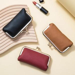 AndoBag Lipstick Coin <b>Purse</b> for Women Genuine Cow <b>Leather</b> Mini Key Chain Storage Bag Fashion Small Clip Bags 2231 - Product Image 2