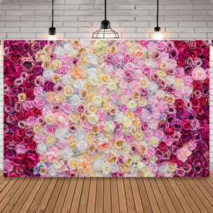 Blumen Hochzeit Hintergrund Fotografie Blumen Wand Rose Hintergrund Hochzeit Braut dusche Liebhaber Hintergründe Foto Requisiten - Product Image 2