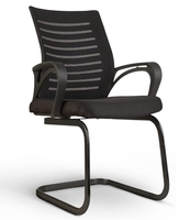Chaise de bureau ergonomique à dossier mi-haut en maille, chaise d'étude, chaise d'ordinateur pour le télétravail, base en métal