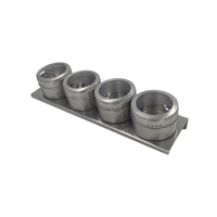Vente chaude Ensemble portable en acier inoxydable pour café et thé Contenants pour sel et poivre Shakers à épices magnétiques