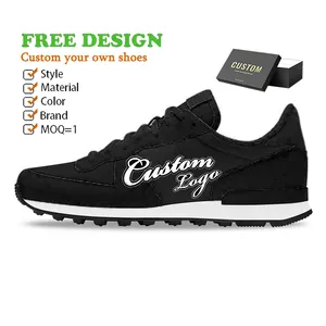 Zapatillas de correr personalizadas con Logo para hombre, calzado deportivo con cojín, marca personalizable