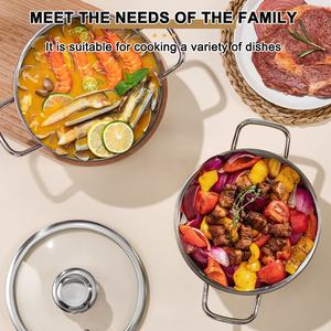 Cuisine en acier inoxydable double oreille pot <span class=keywords><strong>de</strong></span> stock alimentaire anti-adhésif en acier à trois couches pot <span class=keywords><strong>de</strong></span> soupe - Product Image 3